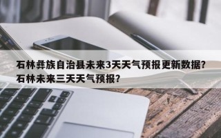 石林彝族自治县未来3天天气预报更新数据？石林未来三天天气预报？