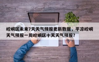 崆峒区未来7天天气预报更新数据，平凉崆峒天气预报一周崆峒区十天天气预报？
