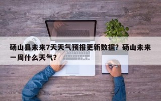 砀山县未来7天天气预报更新数据？砀山未来一周什么天气？