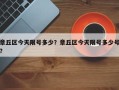 章丘区今天限号多少？章丘区今天限号多少号？