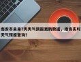 南安市未来7天天气预报更新数据，南安实时天气预报查询？